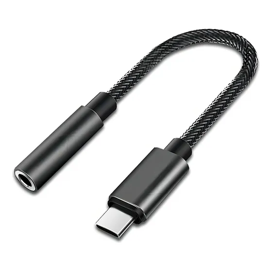 Adaptador Usb 3.1 Tipo-c A Auxiliar 3.5 Audifono Micrófono Color Negro Adaptador Usb Tipo C Cable Usb Adaptador Usb C Cable Usb Tipo C Jeeyee