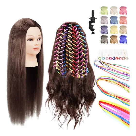 Cabeza De Maniquí De Entrenamiento De Peluquería 75cm Maniqui O Cabezon Para Peinar