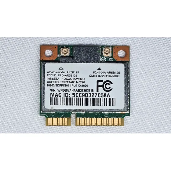 Placa Wifi Notebook Atheros Ar5b125