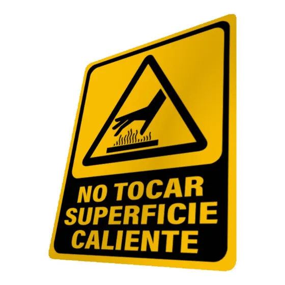 Letrero No Tocar Superficie Caliente Señalética Precaución