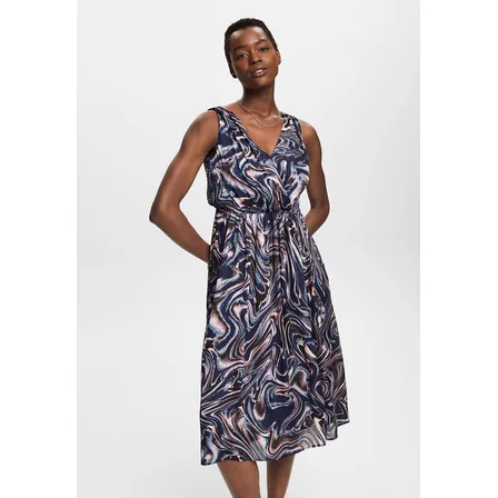 Vestido Midi Sin Mangas Con Estampado Mujer Esprit