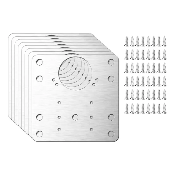 8 Pcs 90*90 Mm Placas Soporte Reparación Con 48 Tornillos