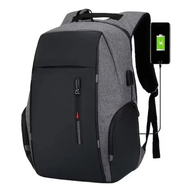 Mochila Antirrobo Impermeable Con Laterales Usb