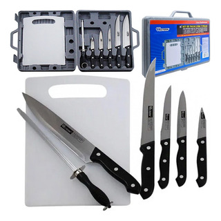 Kit Churrasco Com Facas Inox 7 Peças E Maleta Estojo Western Kit Churrasco Com Facas Inox 7 Peças E Maleta Estojo Western