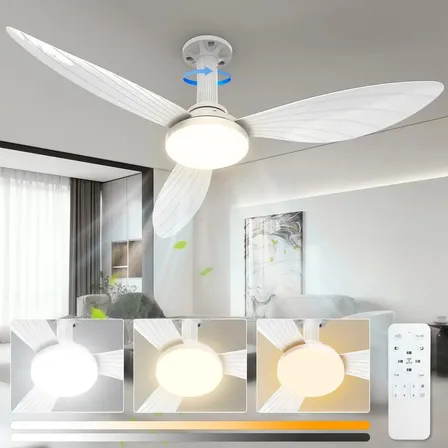 Ventilador de Teto FANSVENTO com Luz e Controle Remoto, 91.4cm para Quarto e Sala