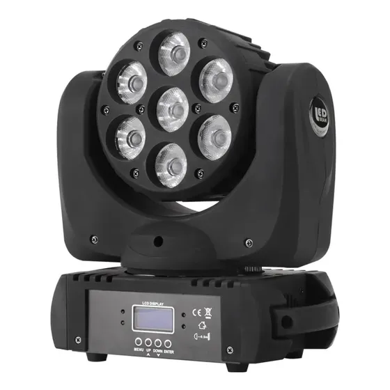 Moving Head Bee Eye 7 Led 12w Rgbw 4in1 Zoom Beam E Wash