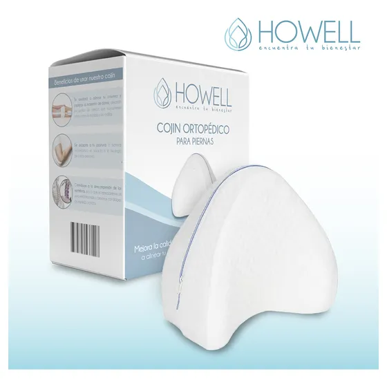 Cojín Almohada Ortopédica Howell Para Piernas Espuma Viscoelástica Con Memoria Terapéutica