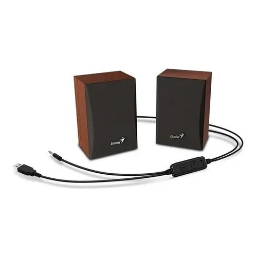 Parlante Genius Sp-hf 380bt Wood Usb Bluethooth 5.0 Pc Tv Color Marrón