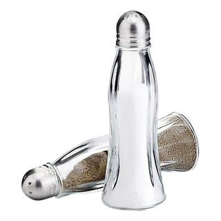 Set 2 Saleros Pimenteros 12 Cm Vidrio Black&white Elegantes Set 2 Saleros Pimenteros 12 Cm Vidrio Black&white Elegantes
