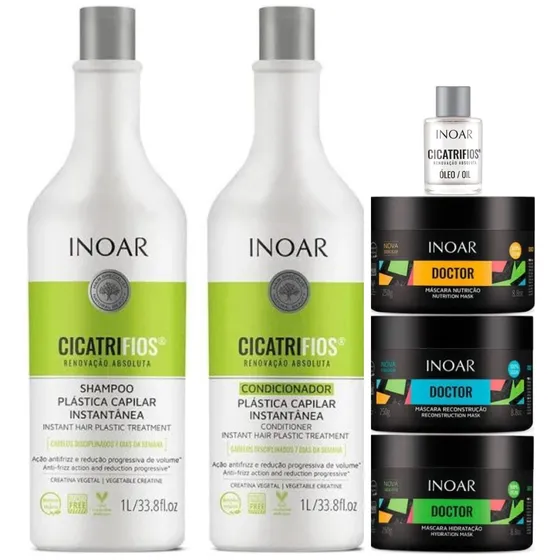 Kit Inoar Cicatrifios Sh+cd2x1l+3 Másc Doctor250+óleo Cicatr