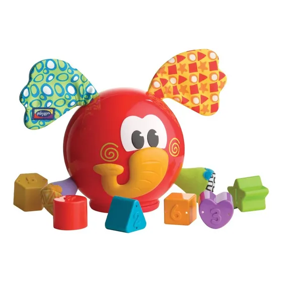 Juguete Didáctico Elefante Clasifica Y Aprende Playgro Pimpo Color Rojo
