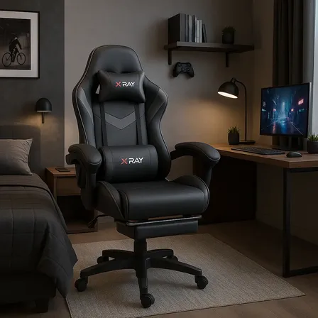 Cadeira Gamer Profissional Reclinável Apoio De Pés X-ray 