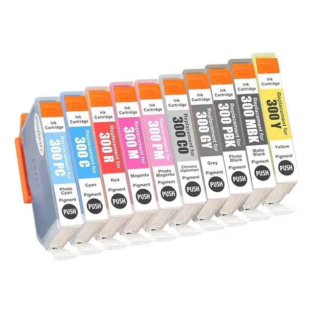 Kit 10 Cartuchos Para Canon Imageprograf Pro-300 Pfi-300