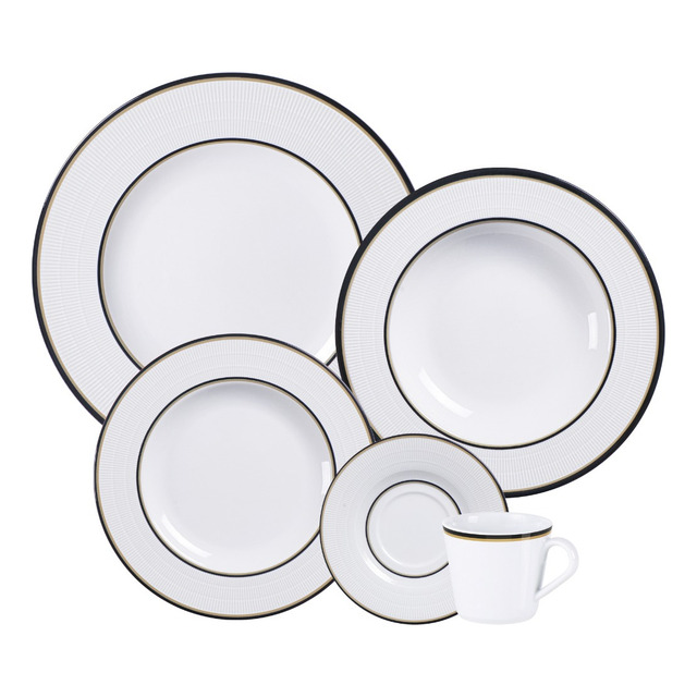 Aparelho De Jantar Tramontina Sienna Em Porcelana 20 Peças