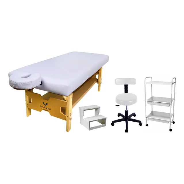 Kit Maca Bali Spa Fixa Mocho Carrinho 1p 2b Escada Estética