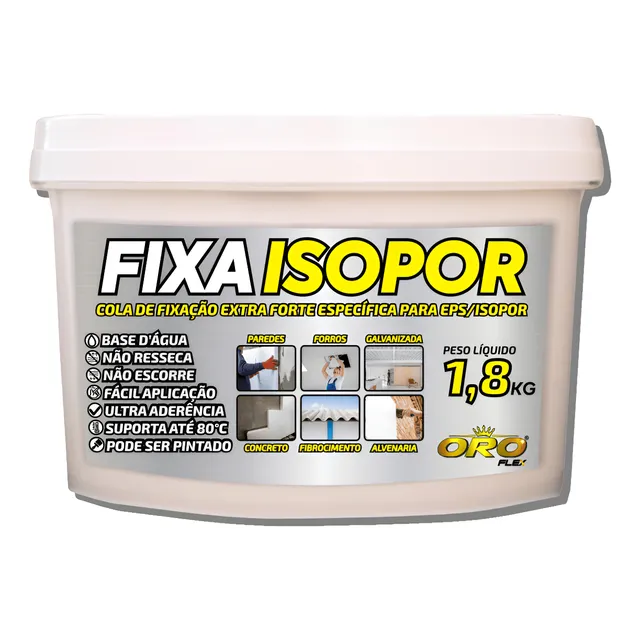 Cola Pu Adesivo Branco Para Isopor Eps Poliuretano 1,8kg