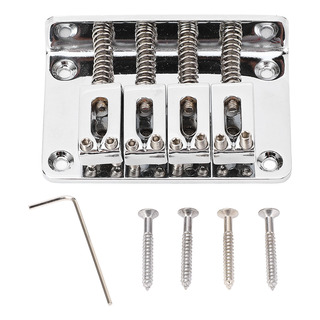 Guitar Supplies - Puente Eléctrico De 4 Cuerdas, Metal, Tapa Guitar Supplies - Puente Eléctrico De 4 Cuerdas, Metal, Tapa
