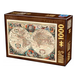 Quebra-cabeça Importado (12093) Puzzle 1000pcs - Vintage Map Quebra-cabeça Importado (12093) Puzzle 1000pcs - Vintage Map