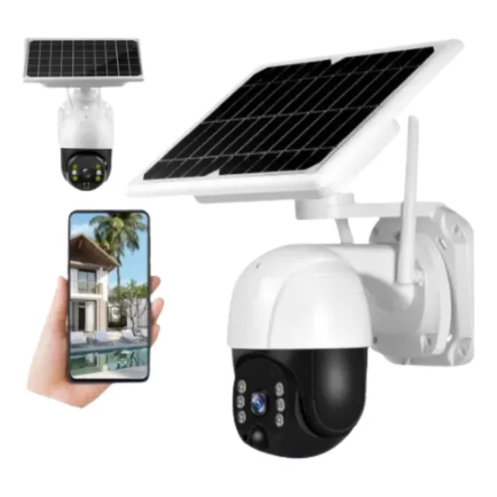 Câmera Segurança Solar Sem Fio Chip 4g Ip66 Visão  Noturna