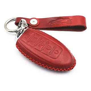Funda De Llave Inteligente De Cuero 5 Botones Para Infiniti Funda De Llave Inteligente De Cuero 5 Botones Para Infiniti