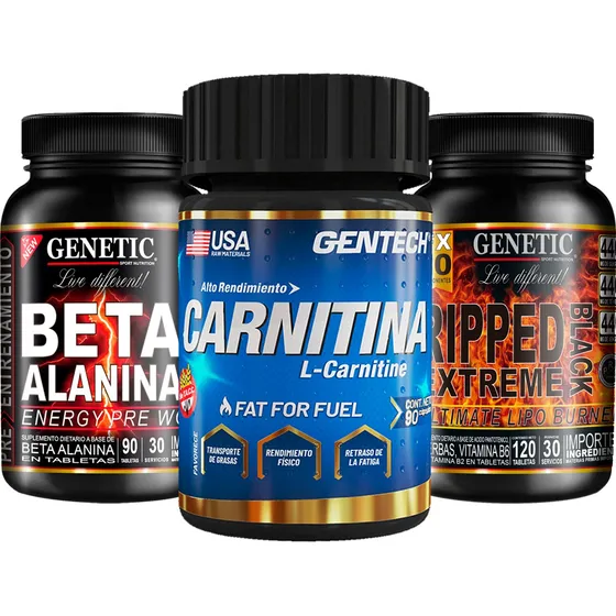 Quemagrasa Dieta Carnitina Ripped Black Beta Alanina Genetic