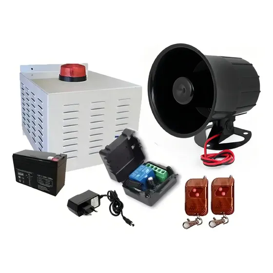 Alarma Inalámbrica con Botón de Pánico y Batería de Respaldo 12V 118 dB