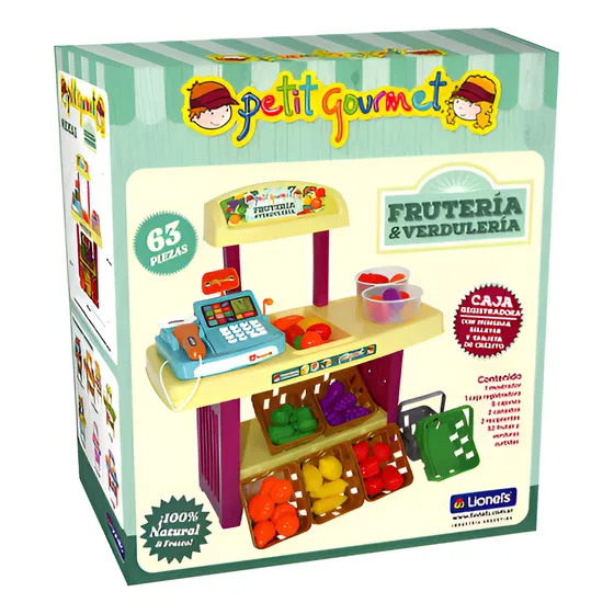 Fruteria Y Verduleria. Caja Registradora Supermercado 63pzs