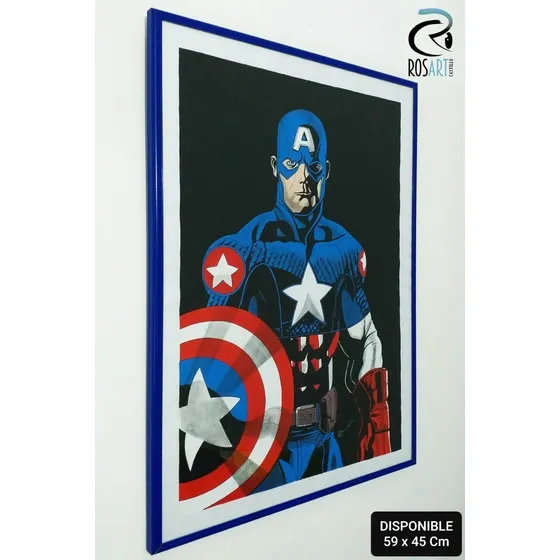 Cuadros Decorativos Comics (capitan America)