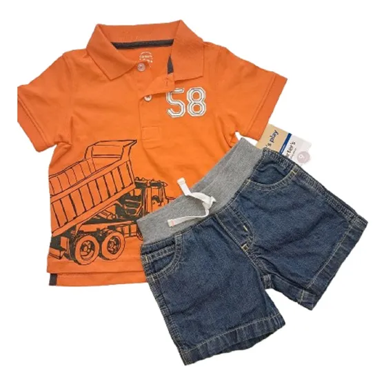 Ropa Carters Niño Conjuntos 2 Pzas Chemisse/short 9 Meses