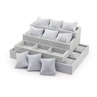 Exhibidor De Joyería Reloj Pulseras Organizador Gris Mol-2 Exhibidor De Joyería Reloj Pulseras Organizador Gris Mol-2