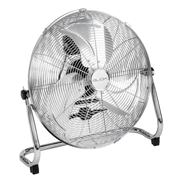 Ventilador Industrial De Piso Y Pared, 20 Pulgadas, 160w, 3 Velocidades, Inclinación 120°, Blick Color Plateado