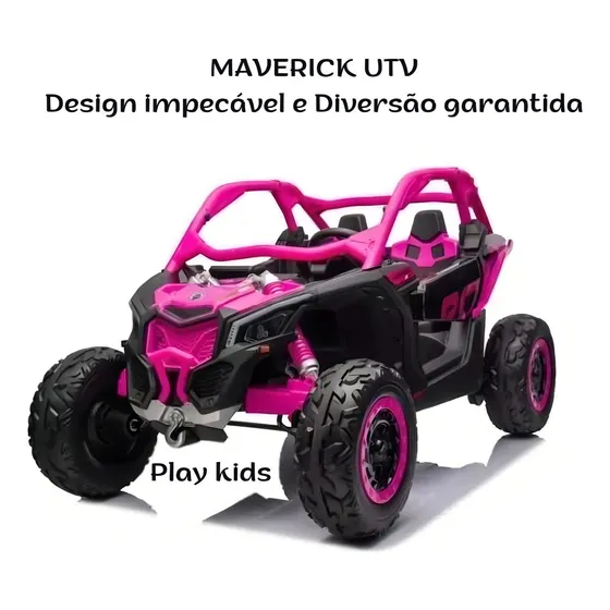 Carrinho Elétrico Infantil Maverick Can am Utv 24v Cor Rosa Voltagem Do Carregador 110v/220v