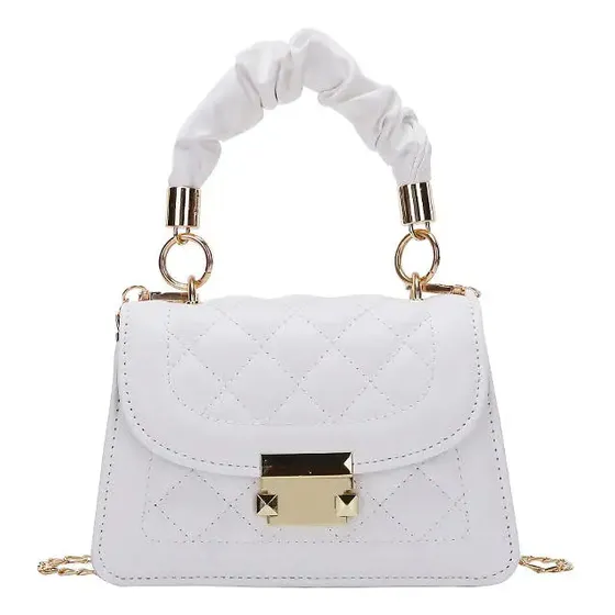 Bolsa Feminina Pequena Fashion Transversal Luxo Bolsinha Cor Branco
