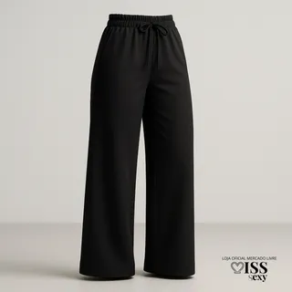 Calça Feminina Alfaiataria Wide Leg Social Elegante 6 Cores Calça Feminina Alfaiataria Wide Leg Social Elegante 6 Cores