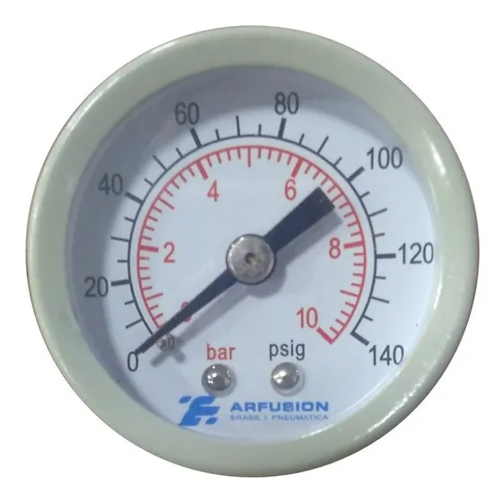 Manômetro Horizontal Rosca 1/8 Bsp Escala 0 A 10 Bar 150 Psi
