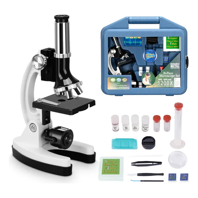 Set Microscopio Completo 1200x C/valija Infantil Niño El Rey