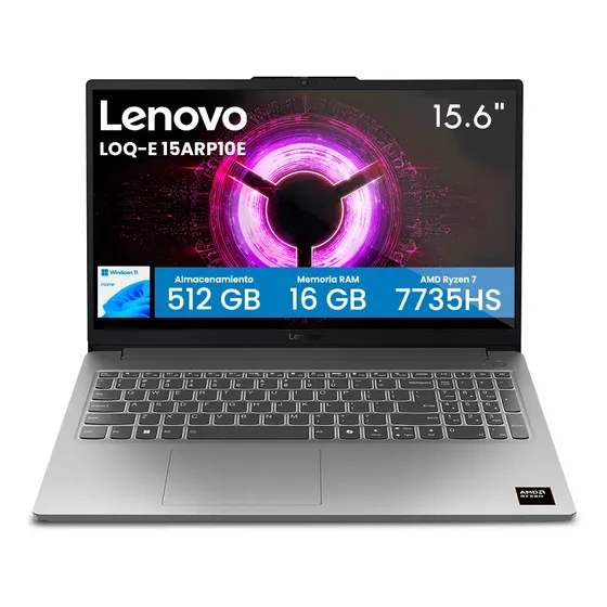Laptop Lenovo Loq-e Ryzen 7 16gb 512gb Ssd Geforce Rtx 4050 Luna Grey