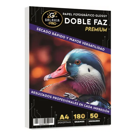 Papel Fotográfico Doble Faz Glossy A4 180 Gr Gramos 50 Hojas
