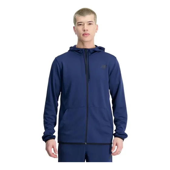 Campera New Balance Training Hombre Tenacity Knit Azul Ras