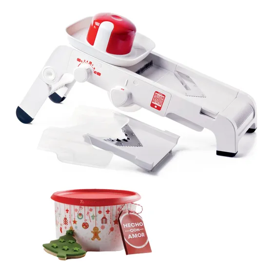 Mandochef/mandolina Tupperware + 1 T.m 1,25ml C 2 Cuchillas 
