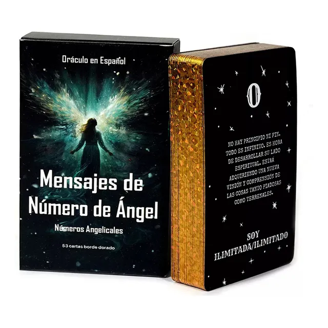 Número De Ángel  Oráculo  Mensajes Bordes Dorados  Español