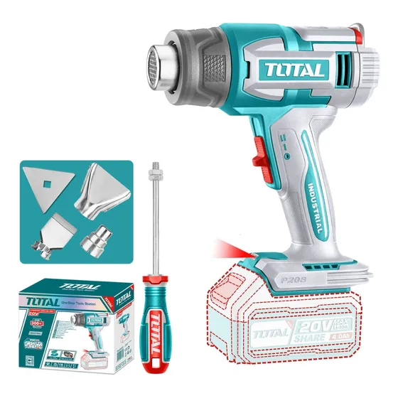 Pistola Calor Li-ion 20v 30-550c 100/200 L/min +acc Lcd Indu
