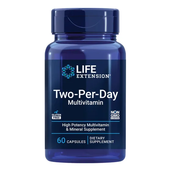 Multivitamin Life Extension 2 Al Día, 60 Cápsulas