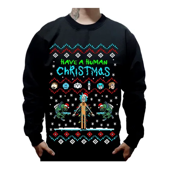 Sueter Navideño Rick Y Morty Aliens