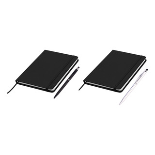 2 Libretas Tipo Moleskine Rayada 18x13cm Con 2 Plumas Touch 2 Libretas Tipo Moleskine Rayada 18x13cm Con 2 Plumas Touch
