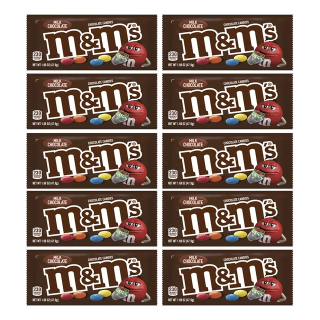M&m's leche chocolate pack 10 unidades 47.9g cada