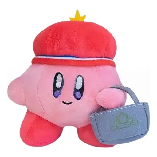 Peluche Kirby Super Star Sunny Day Sombrero Rojo