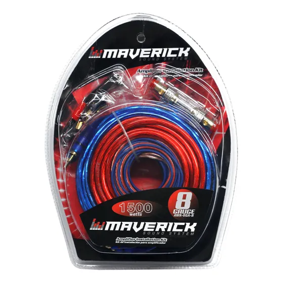 Kit Cables Instalacion Potencia 8 Gauge Hasta 1500w Maverick