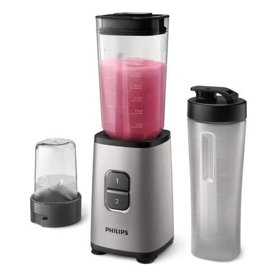 Mini Licuadora Philips 1l Vaso Portatil Hr2604/80 Gris