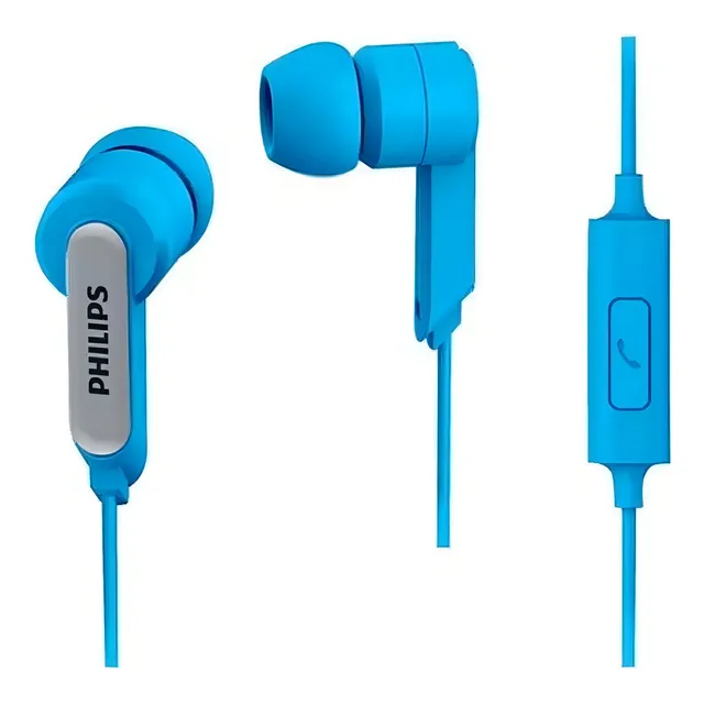 Auricular Philips She-1405 Con Microfono Manos Libres Azul